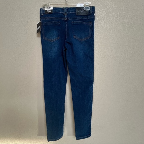 NWT DKNY Girls Full Length Regular Rise Stretch Denim Jeans 14 - Endless Sky - Picture 2 of 10